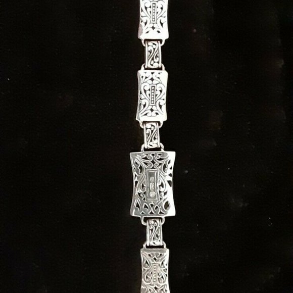 Sterling Silver fancy toggle bracelet - Picture 4 of 5